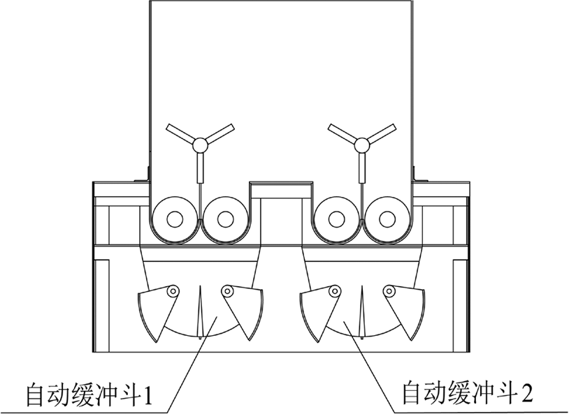 兩自動(dòng)緩沖斗的雙開狀態(tài)圖