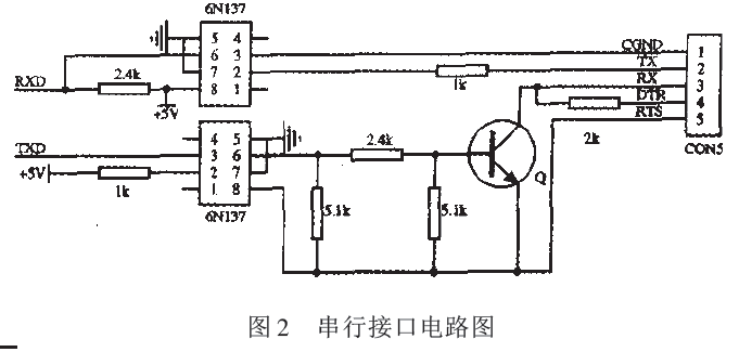 稱重傳感器串行接口電路圖