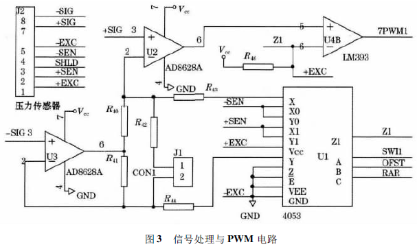 稱重儀信號(hào)處理與PWM電路圖