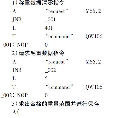 PLC部分程序圖